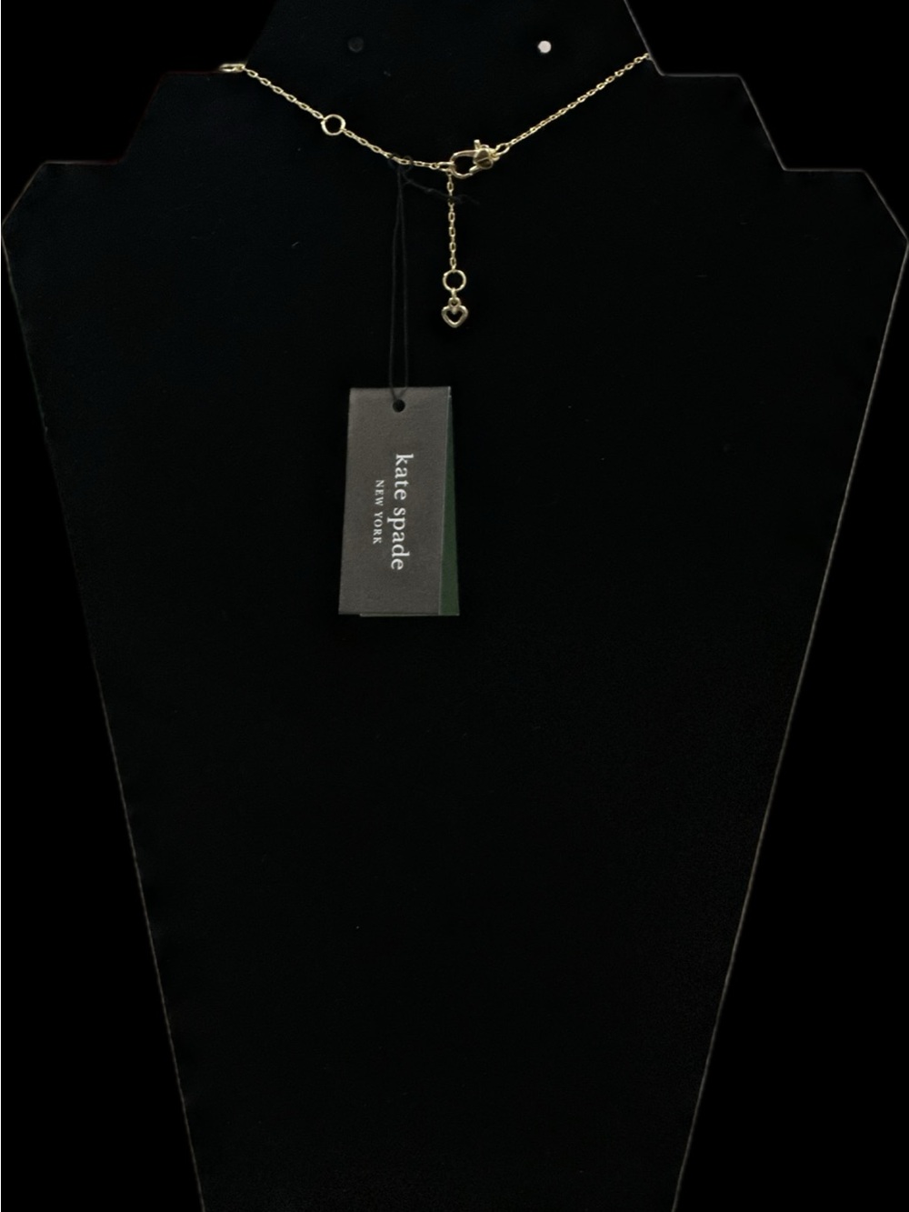 Kate Spade Gold-Tone Necklace with Pink and Green Pavé Disc Pendant - Picture 2 of 2